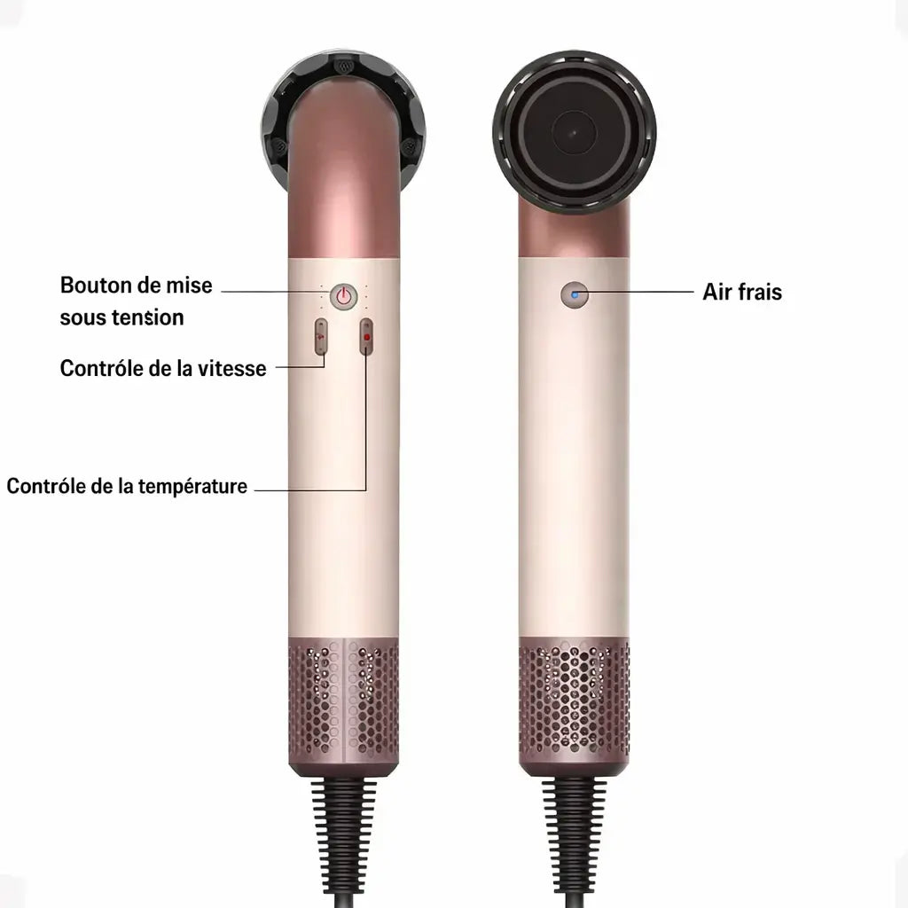 Sèche cheveux haute pression - cheveux raides à ondulés SECRET DE FEMME