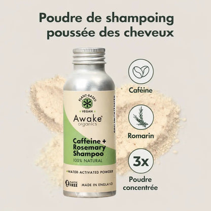 Poudre de Shampoing Naturelle : Caféine + Romarin SECRET DE FEMME