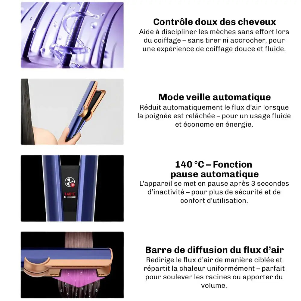 Lisseur séchant Professionnel 2-en-1 SECRET DE FEMME